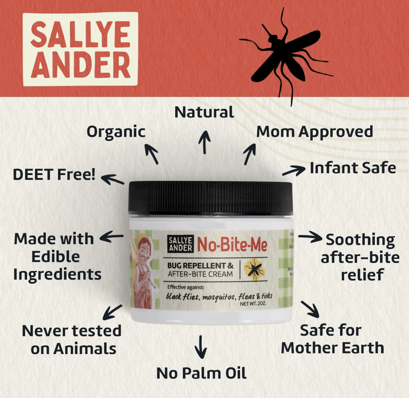 No-Bite-Me™  Bug Repellent & Itch Relief Cream